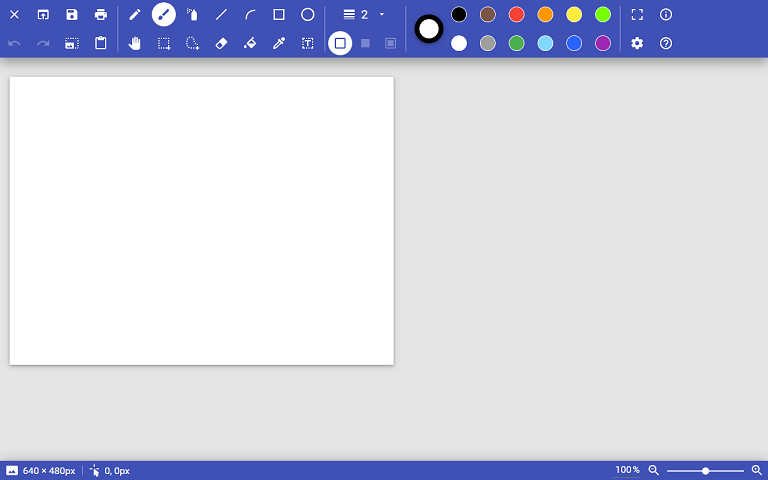 A blank PaintZ document.