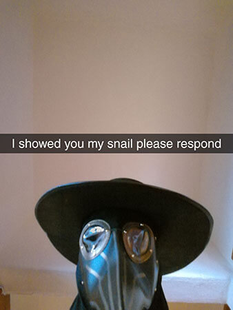 Zero II sends a Snapchat that says, I showed you my snail please respond.