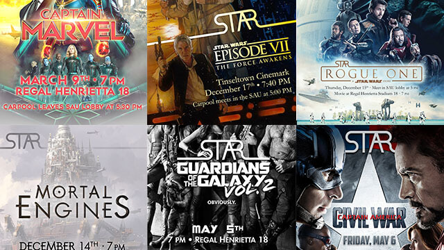 A collage of STAR movie poster designs.