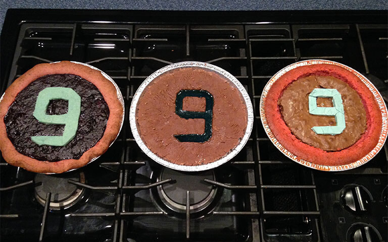 The 3 number 9 desserts in a row.