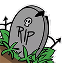 Cheating Death gravestone icon.
