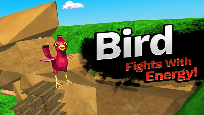 Bird flies over the cave in Martha Madison Energy.  The text says, Bird Fights With Energy!