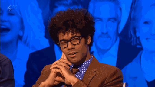 Richard Ayoade shakes his head and disdainfully says, Sport.